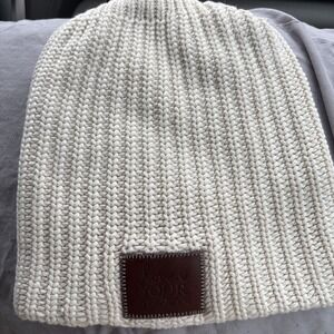 Love Your Melon Women's Adult Beanie Hat Ivory Off White Cream Winter Cotton